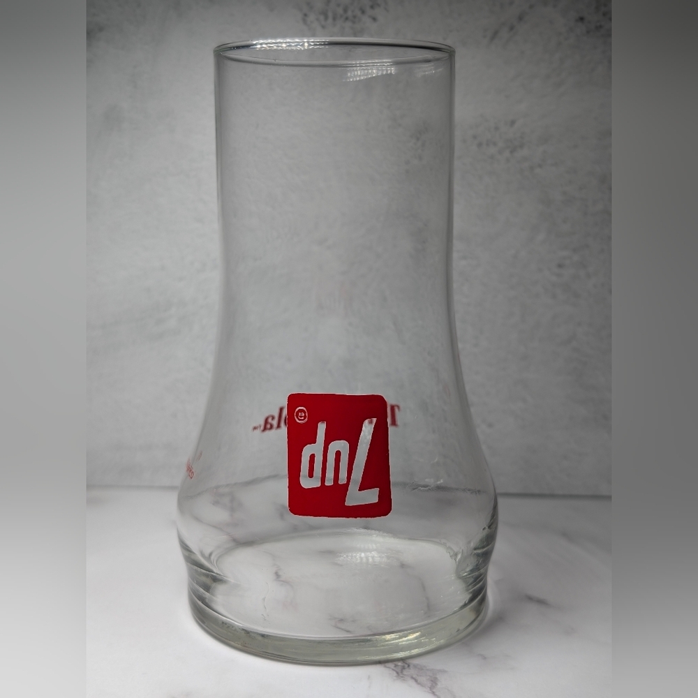 Vintage 1970's 7up Upside Down Glass